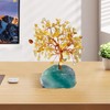 SJGUOJI Natural Citrine Healing Crystal Tree on raw Green Aventurine