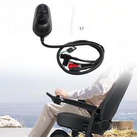 Gdrasuya10 Electric Wheelchair Joystick Controller, 24V DC 4 Keys Wheel Chair Joystick Controller, Electric Mobility Wheelchairs Accessories with Adjustable Speed, Horn & Brake