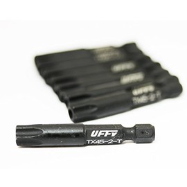 UFFY - 2" Torx 45 (T45) / Star Tamper Proof Security Power Impact Bit 10 pack 1/4 Hex