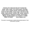 Home Made Creamy Chocolate English Walnut Fudge - 12 OZ