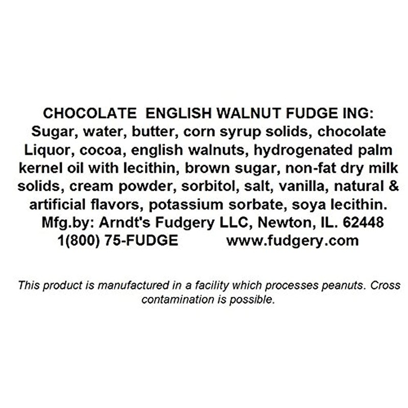 Home Made Creamy Chocolate English Walnut Fudge - 12 OZ