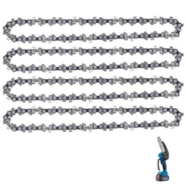 SXYM Chainsaw 4 Pieces 6 Inch 37TG Mini Replacement Chain for Chainsaw, Replacement Parts for Cordless Chainsaw, Electric Chainsaw, for 6 Inch Mini Hand Chainsaws