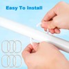 Armo® 24 x Plastic C Shaped Shower Curtain Hooks White