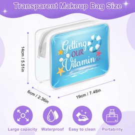Birthday Gifts for Beach Lover Clear Makeup Bags with Zipper Sea Lovers Gifts Travel Gifts for Family Vacation Cosmetic Travel Bag Organizer Girls Weekend Gift Ideas Beach Themed Gifts for Adults