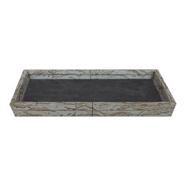 nu steel Rustic Bathroom Amenity Tray & Jewelry, Crystals, Towel Holder in Real Cement and Stone for Bathrooms & Vanity Spaces