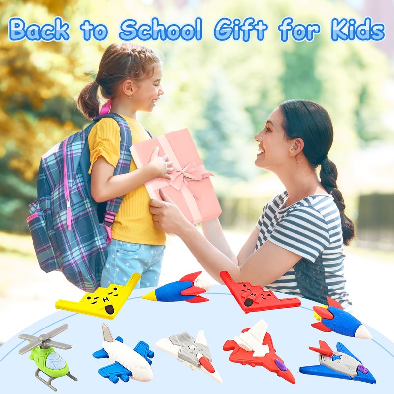32 Pcs Aircraft Puzzle Erasers - 3D Take Apart Rocket