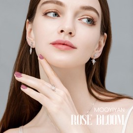 MOOYIYAN Gloss Nail Strips|Uv Free|22 Pcs,Gel Nail Stickers|Long Lasting Two Weeks and Easy to Apply&Remove|Rose Bloom