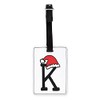 Gift Base Letter K Christmas Hat Visual Luggage Tag with