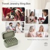 BIQI MUSSE Jewelry Ring Case for Travel, PU Leather Jewelry