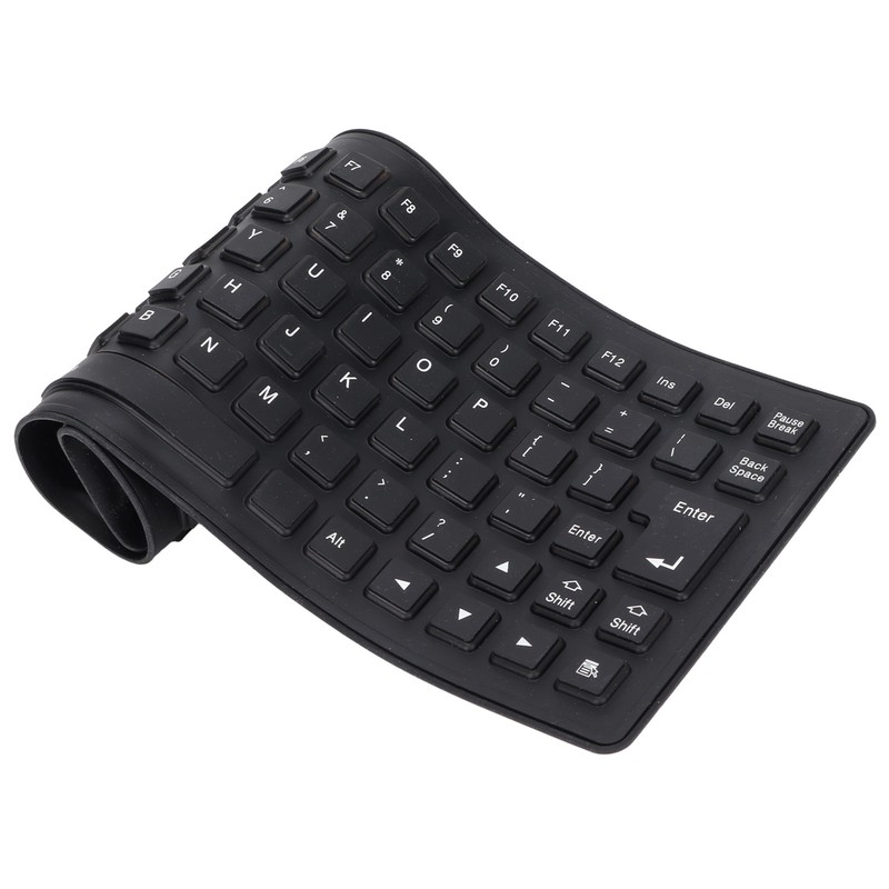 Silicone Keyboard Fully Sealed Design Lightweight Portable Silent Soft Comfortable