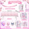 134Pcs Butterfly Party Supplies Cute Decorations for Birthday, Unique Theme