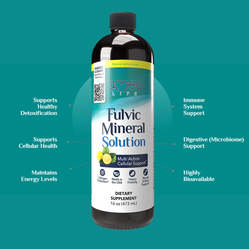 Ameo Life Fulvic Acid Mineral - Supporting Gut, Digestion, Brain