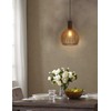 KY LEE Pendant Light, Wood, Japanese Style, Base E26, Antique