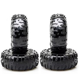Rhino Trachyte Super Sticky Competition Tires High-Performance Crawling Rubber Tracks for RC Toy Rock Crawlers, ATVs, UTVs - 4PCS Ready-to-Race Kit with Foam Inserts (1.7 X 4.72-1.9 Inch)