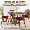 downluxe Indoor Chair Cushions for Dining Chairs, Tufted Overstuffed Textured