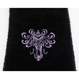 Haunted Mansion Wallpaper Hand Towel - Purple Embroidery - Plush and Absorbent