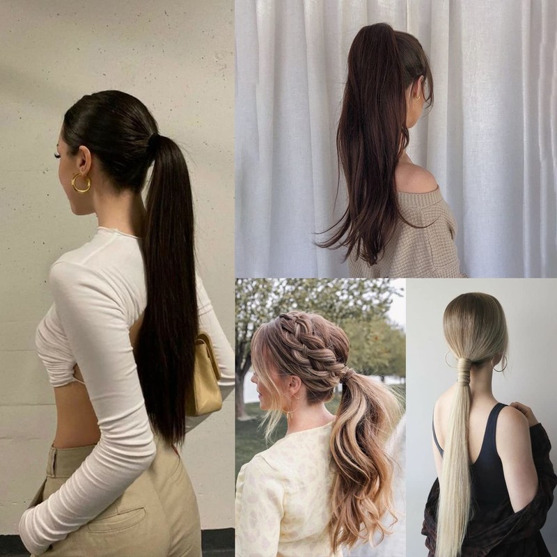 Mitrygreen Claw Clip Ponytail Extension 18" Clip in Wavy Ponytail