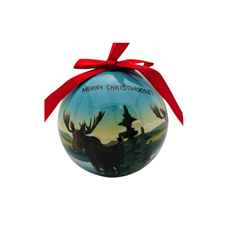 Adorno de alce para árbol de Navidad con decoración divertida