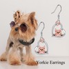 YAFEINI Yorkie Earrings 925 Sterling Silver Yorkie Dog Dangle Earring