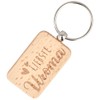 Keyring with Engraving on Both Sides · Wooden Keyring for