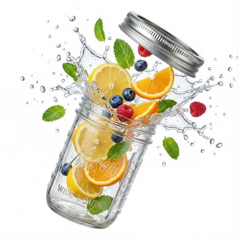 WELLIFE 6-Pack Mason Jars 16 oz with Lids – Wide