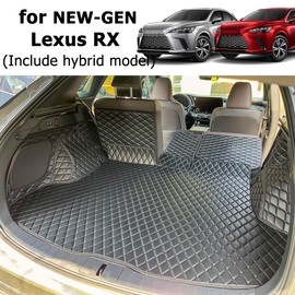 7DEEKEI Cargo Mat for 2023-2025 Lexus RX350 RX350H RX450H RX500H Trunk and Rear Backrest Cargo Liners All Weather Anti-Slip