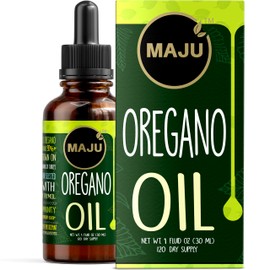 Maju Superfoods Maju Gotas De Aceite De Orégano, Potente 90% + Carvacrol (1 Fl Oz) Aceite Esencial Mediterráneo Silvestre Líquido De Orégano, Aceite D
