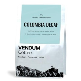 VENDUM Coffee, Colombian Decaf Coffee, ground coffee, roasted to order in Plumstead, London, 220g