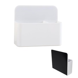 XXLKVSK 1Pcs Magnetic Marker Holder Magnetic Pen Holders Adjustable Dry Erase Marker Holder with Removable Divider Whiteboard Marker Holder for Fridge Refrigerator Office and School(White)