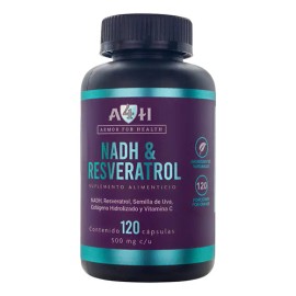 Suplemento A4h Resveratrol Nadh Antioxidante 120 Caps                                                                                                 