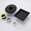 Orhemus 6 Inch Square Design Tile-in Shower Drain with Adjustable