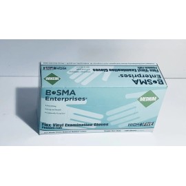 Bosma Flex-Vinyl Examination Gloves Power Free 100 Count Size Medium