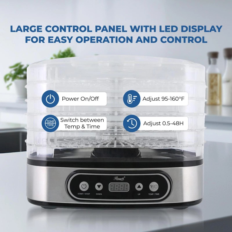 Rosewill RHFD-19001 5 Tray Digital Food dehydrator | Large Capacity