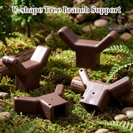 2 Pcs Tree Branch Supports Plastic Brace for Orchards, Brown