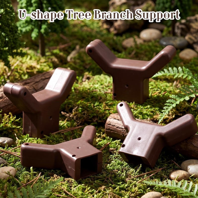 2 Pcs Tree Branch Supports Plastic Brace for Orchards, Brown