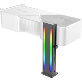 DS Black RGB Graphics Card GPU Support Bracket, Single Slot Cards, Support Video Card Holder Bracket with 5V 3PIN ARGB LED, Anodized Aerospace Aluminum (H Series)