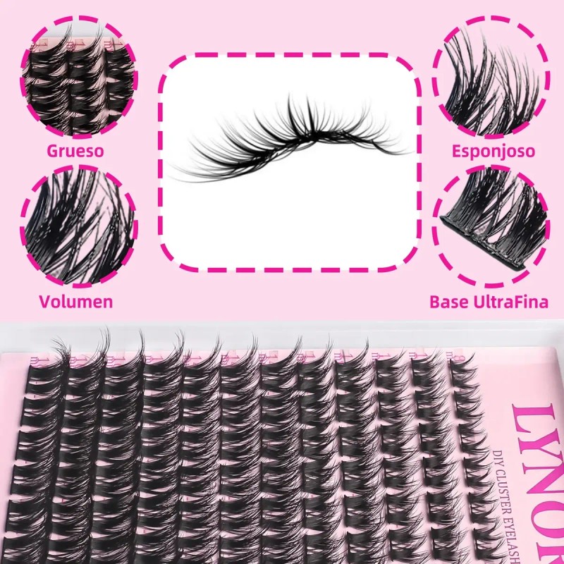 Kit De Extensiones De Pestañas 3d Volumen D-8-18mm Esponjoso
