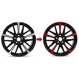 SlickMod Chrome Delete Blackout Vinyl Overlay for 2018-2022 Toyota Camry XSE 19 in Sport Wheel Rims (Gloss Red)