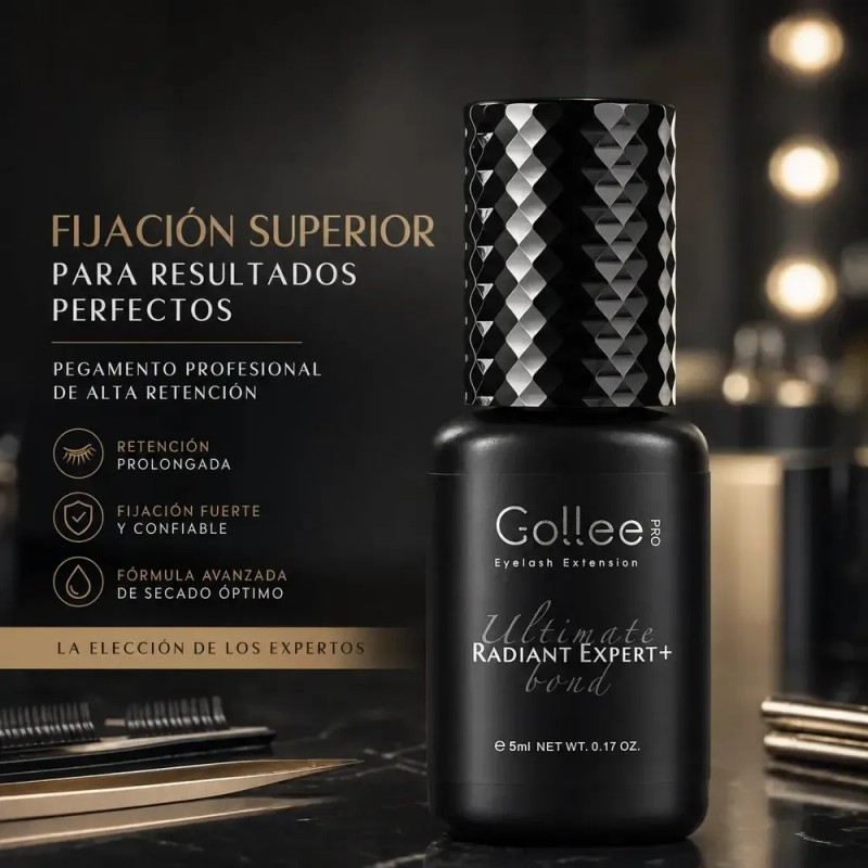 Pegamento Para Pestañas Gollee Radiant Expert Negro de 5 mL