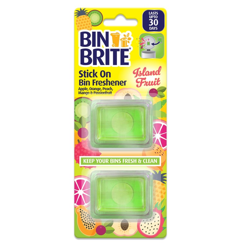 6x Bin Odour Neutraliser Stick On Freshener - Mediterranean Sun