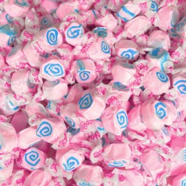 Premium Cotton Candy Saltwater Taffy Chewy Candy Bulk 1 Lb Bag 60+ Pieces Individually Wrapped, Nut & Gluten Free Treats (16-Oz)