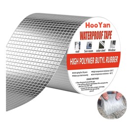 Butyl Tape Waterproof Aluminum Foil Tape for Outdoor Use, Corrosion Resistant, Repair for Metal Roof, RV, Windows (Silver) 7.8in Wide 16.4ft Long (20CM X 5M)