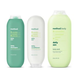 Method Daily Zen Shower Set 1 Shampoo, 1 Conditioner, and 1 Body Wash 3 ct.