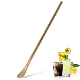 Cuchara De Mezcla De Oro De 8,7 Pulgadas, Cuchara De Café De Oro De Mango Largo De Acero Inoxidable Cucharas De Té Helado Batidora De Café De Para Pastel De Azúcar Helado Té Mezcla