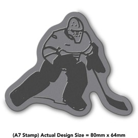 A7 'Ice Hockey Player' Unmounted Rubber Stamp (RS00014695)