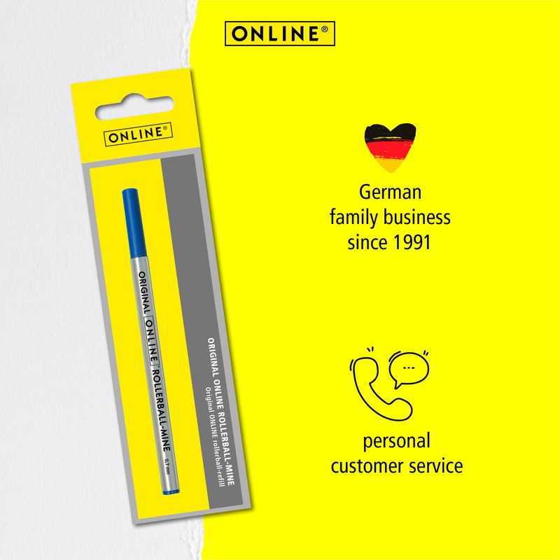 ONLINE Rollerball refill, line width 0.7 mm, ink blue ISO