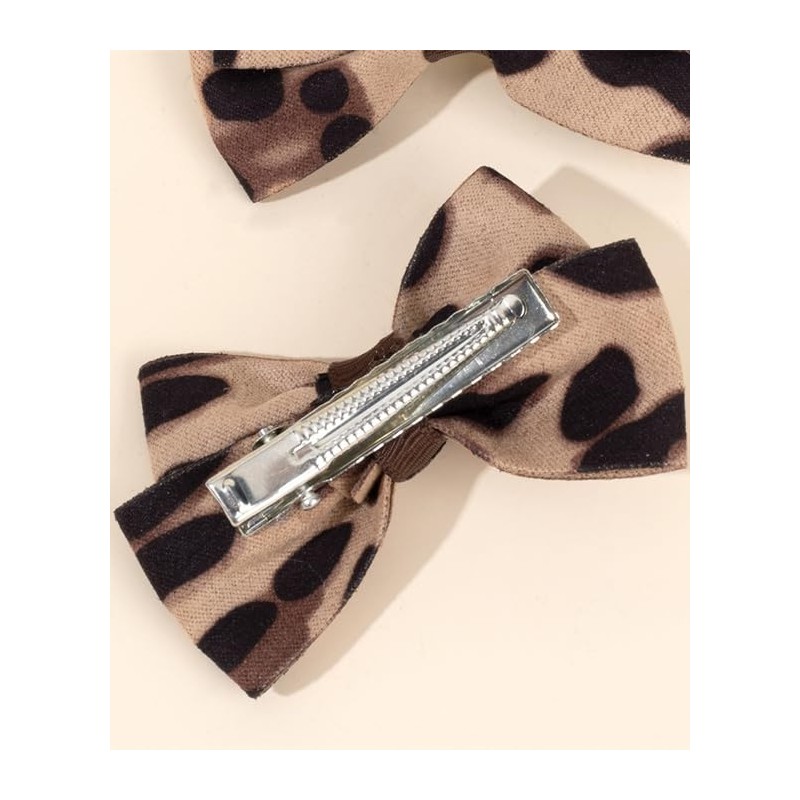 Baby girls leopard hair bow Clips Pin,print bow hairpin for