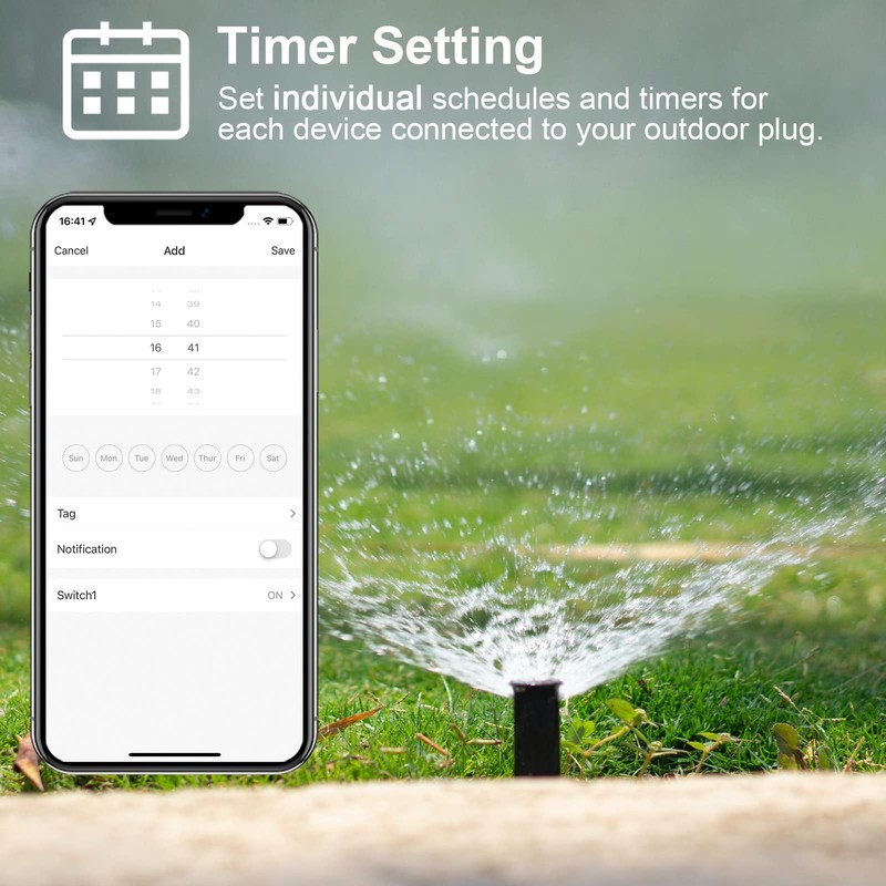 WiFi Outdoor Smart Plug, Smart Plugs That Work with Google