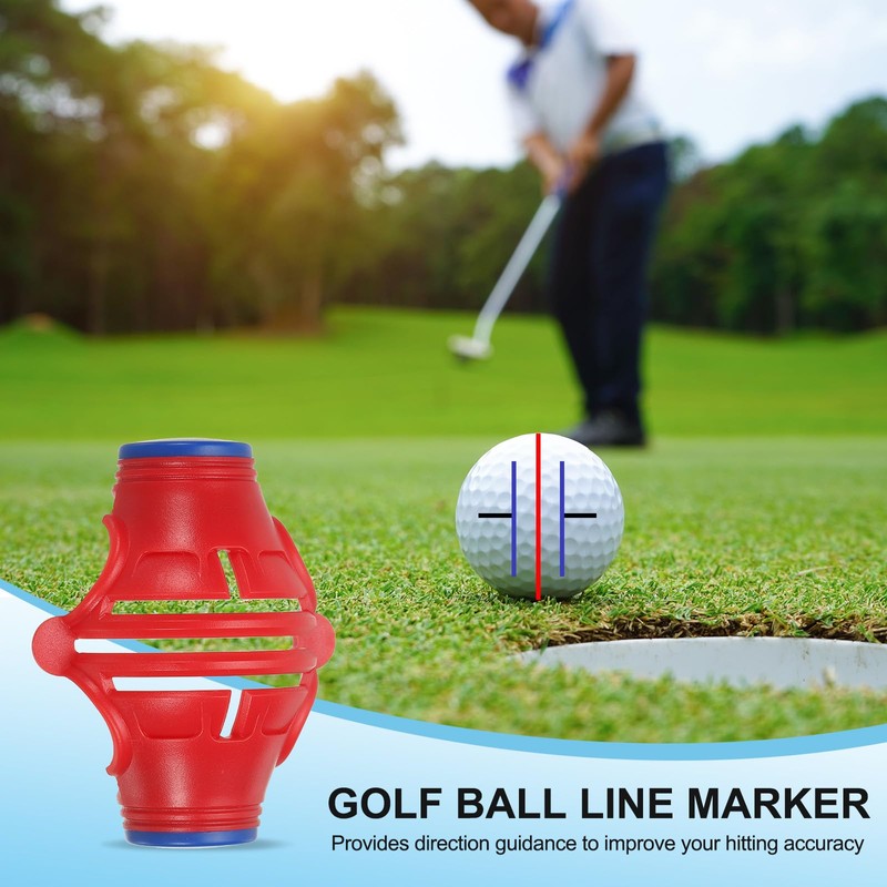 PATIKIL Golf Ball Marker Stencil 360 Degree Triple Track Golf