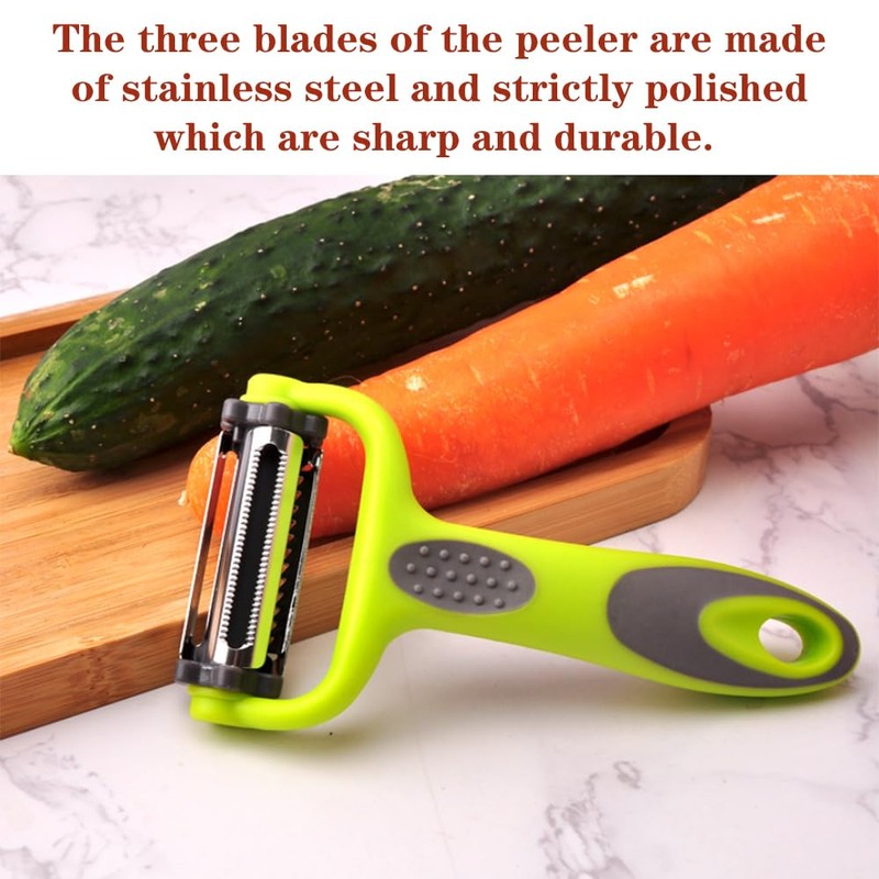 2 Pcs 3 in 1 Vegetable Peeler Multifunction Fruit Peeler